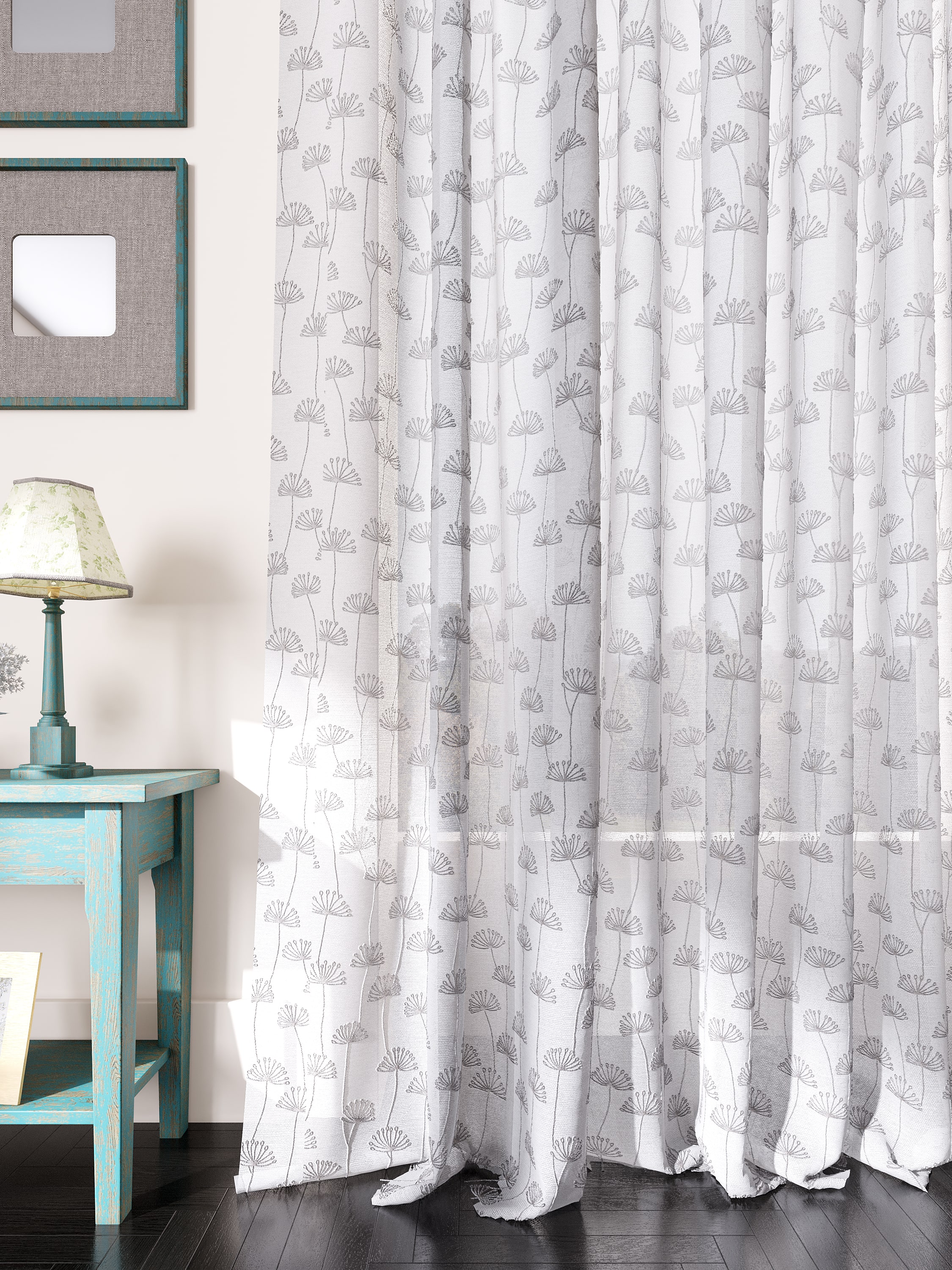 Delicately created dandelion Wish Flower premium curtains