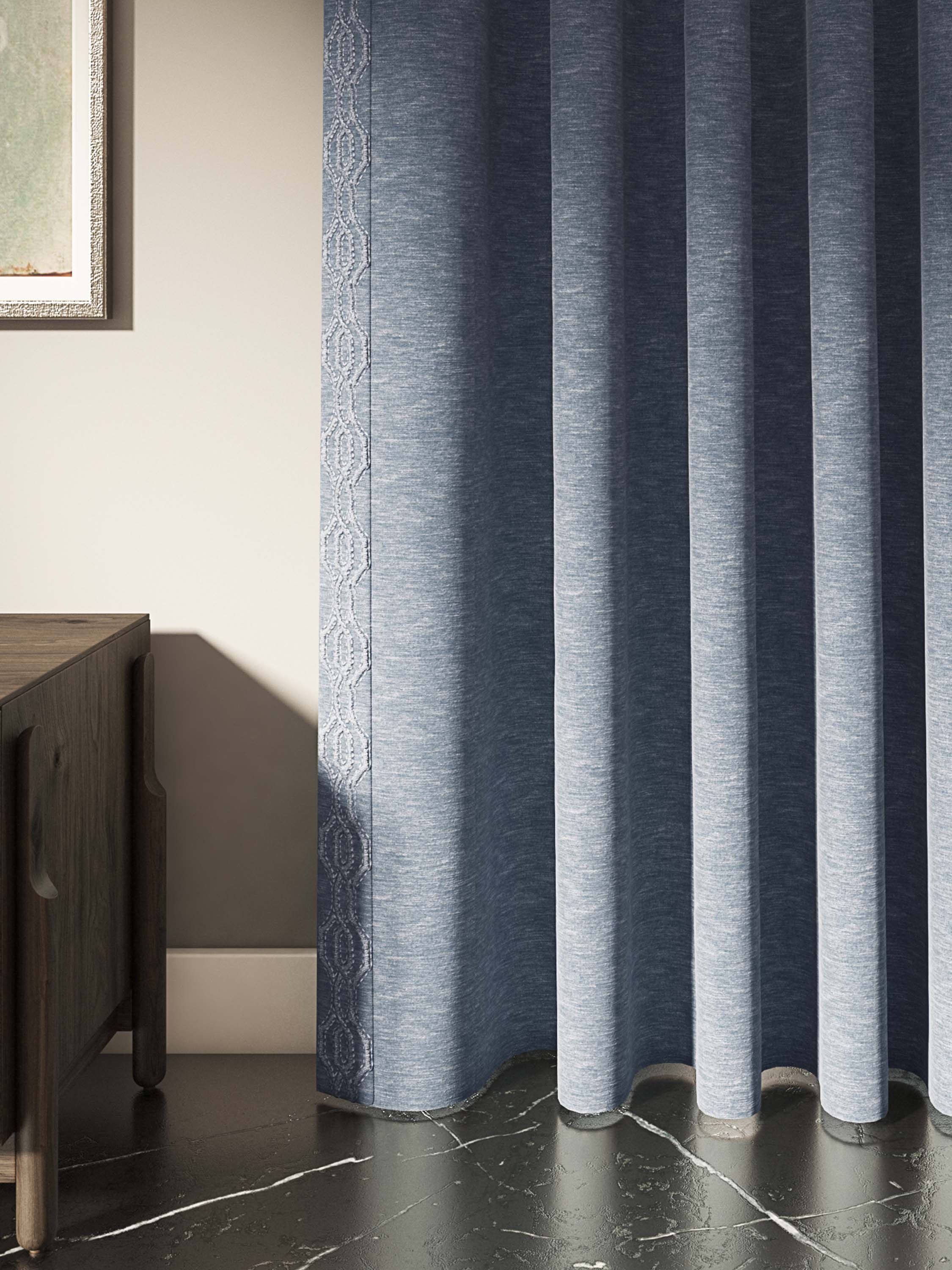  Luxury Designer Curtains with Geometric Embroidery