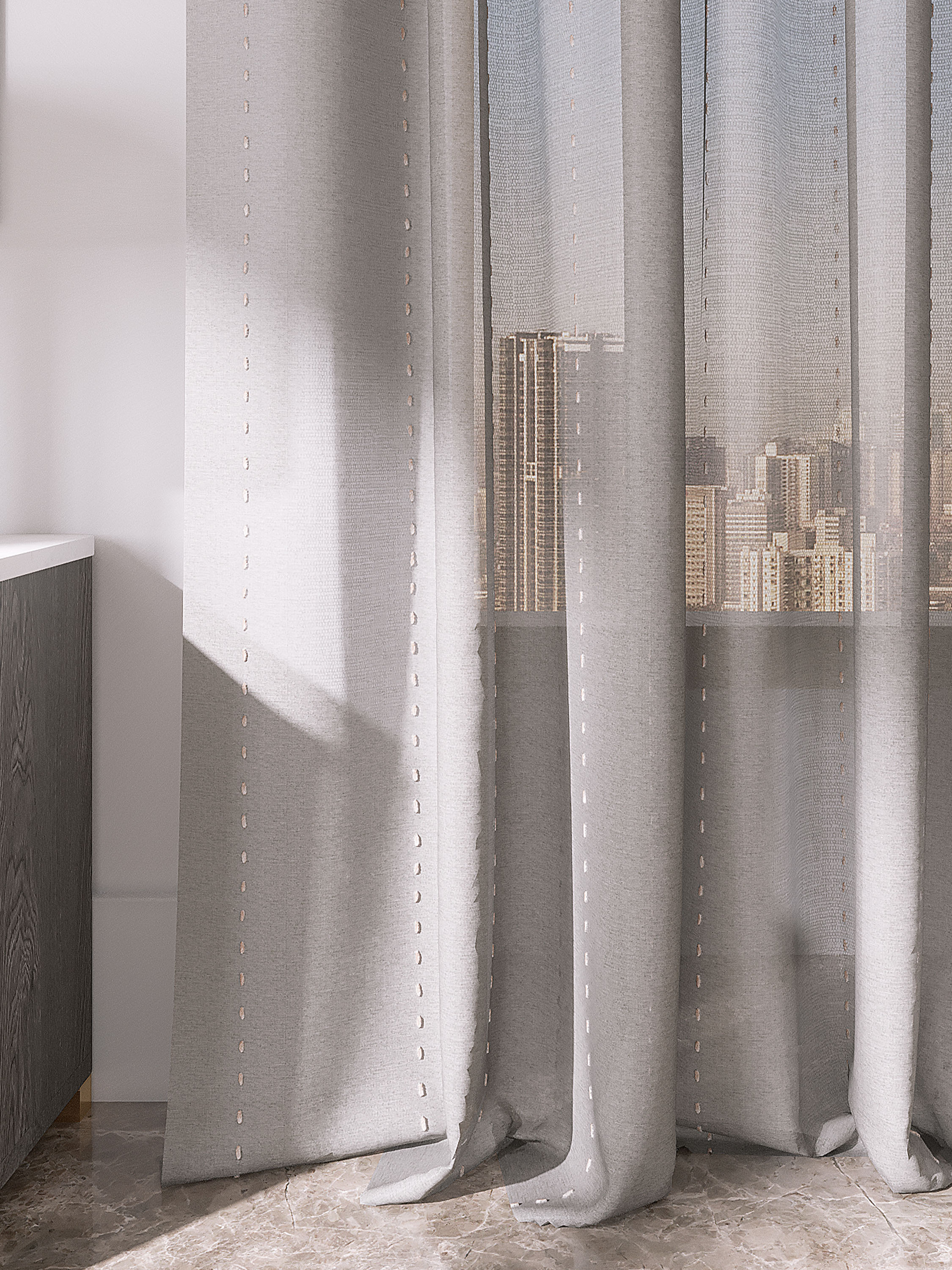 Elegant Rye Modern Living Room Curtains with matt fabric curtain