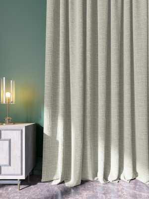 Ripple-Style Polyester Solid Curtains.