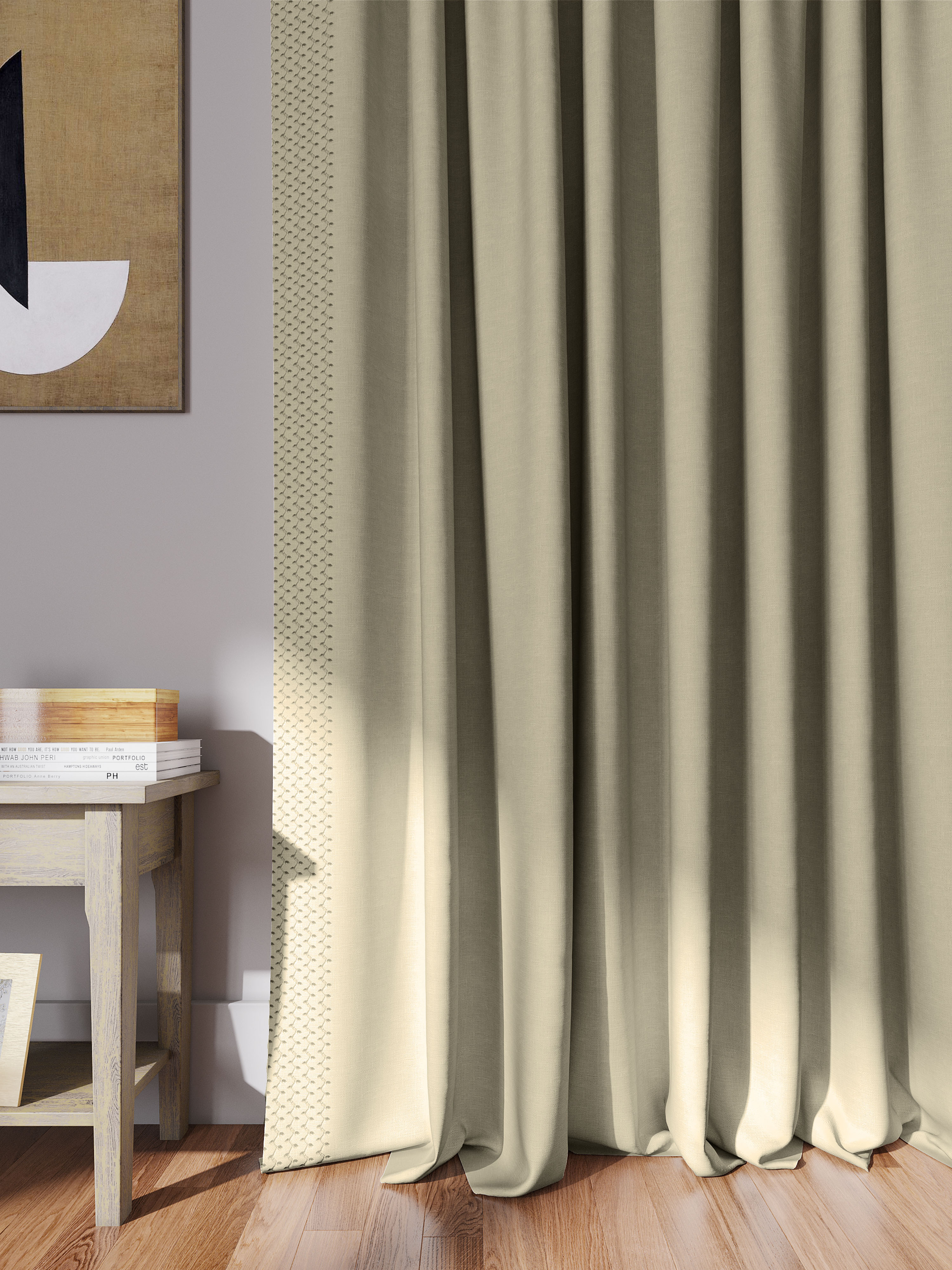 American Pleat Solid Curtain for a Formal Look.